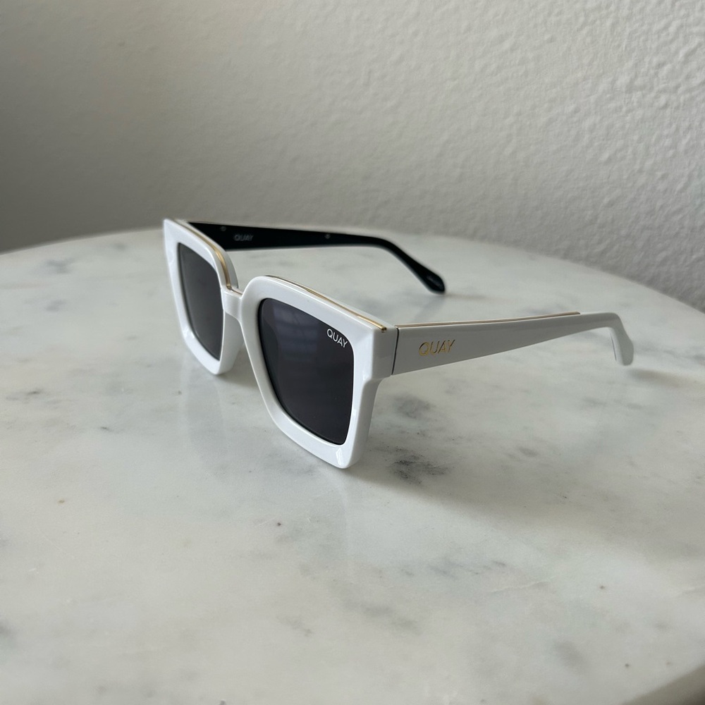 Quay Australia White and Black Sunglasses